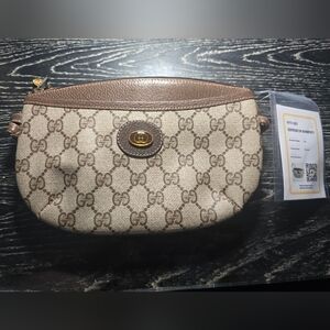 Authentic Gucci Beige and Brown GG Canvas Crossbody